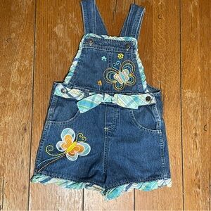 Vintage-Inspired Butterfly Dreams Denim Shortalls